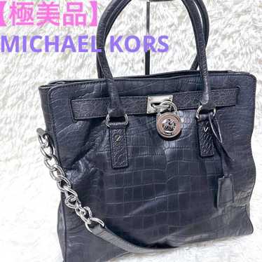 Michael Kors Handbag 2way Crocodile Embossed Leath