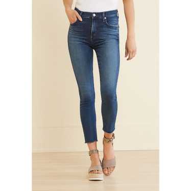 Agolde AGOLDE Sophie Cropped Fringe Frayed Denim, 