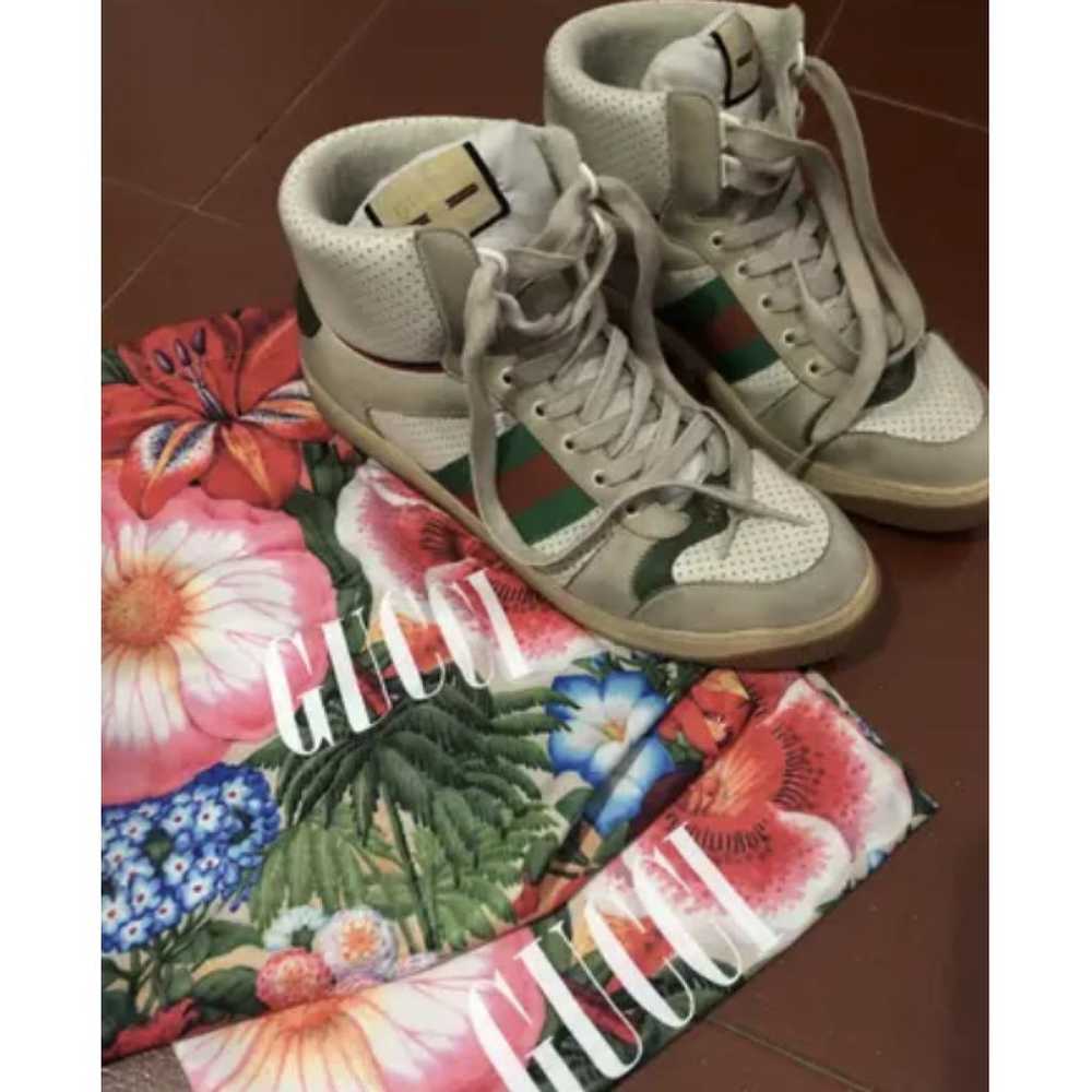 Gucci Screener cloth high trainers - image 4