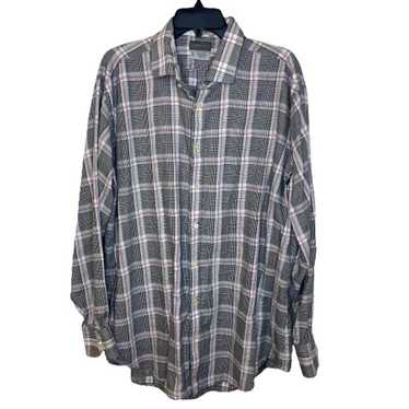 Thomas Dean Thomas Dean Button Down Plaid Cotton C