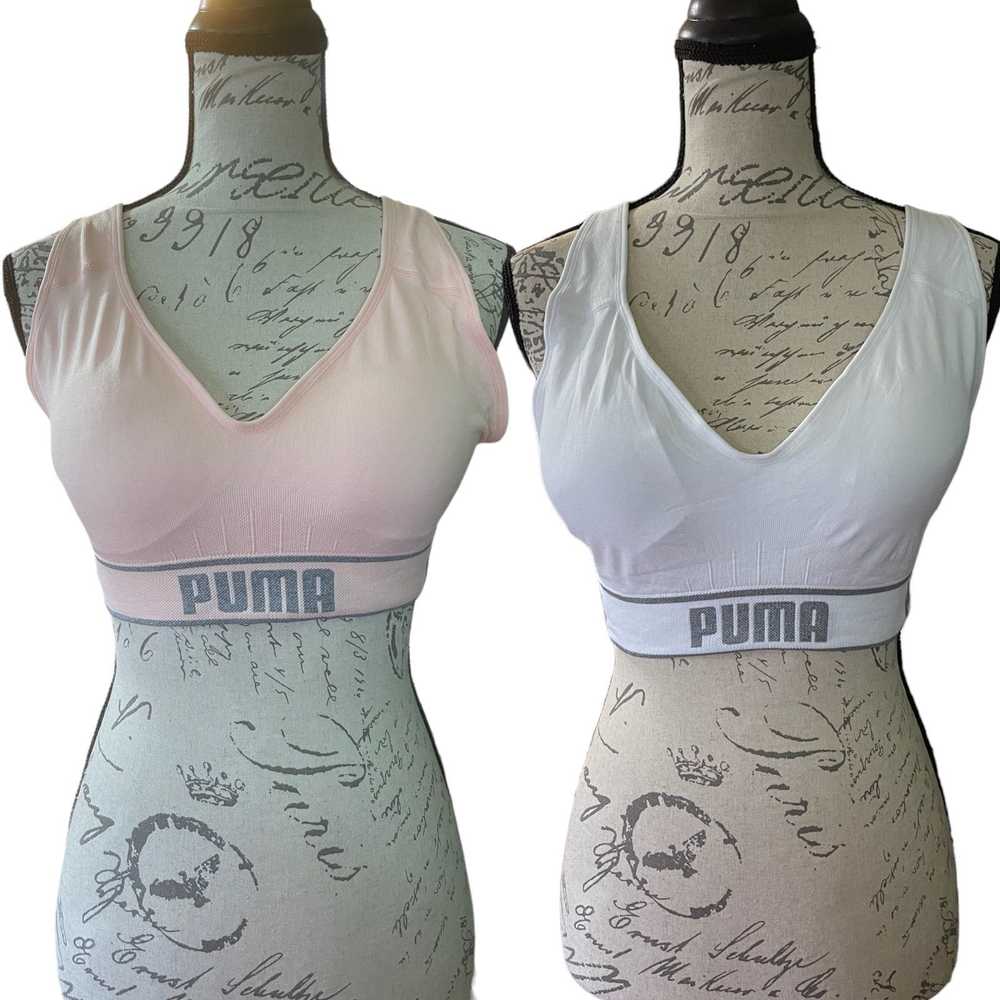 Puma Puma Set Of 2 Sports Bras Pink White Size La… - image 1