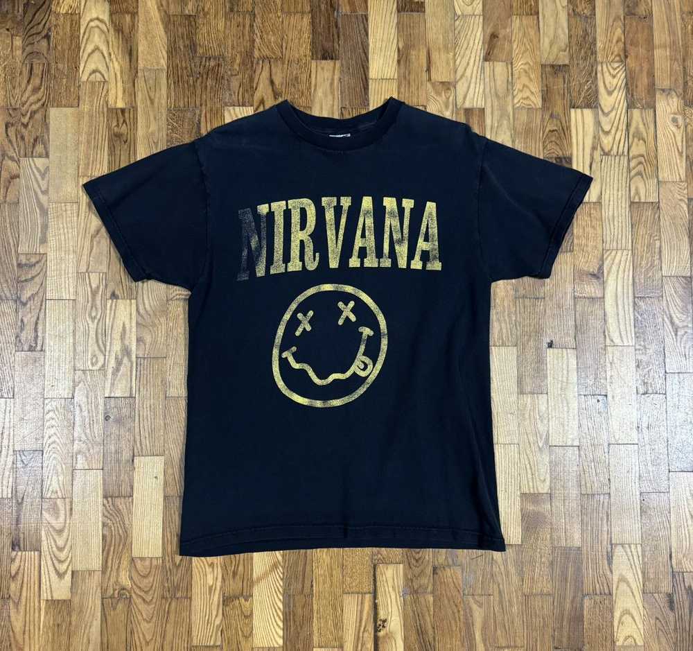 Nirvana × Rock Band × Rock Tees Nirvana Smile T-S… - image 1