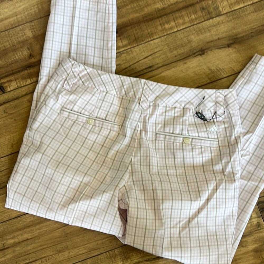 Adidas * NWOT Adidas size 6 plaid golf pants whit… - image 3