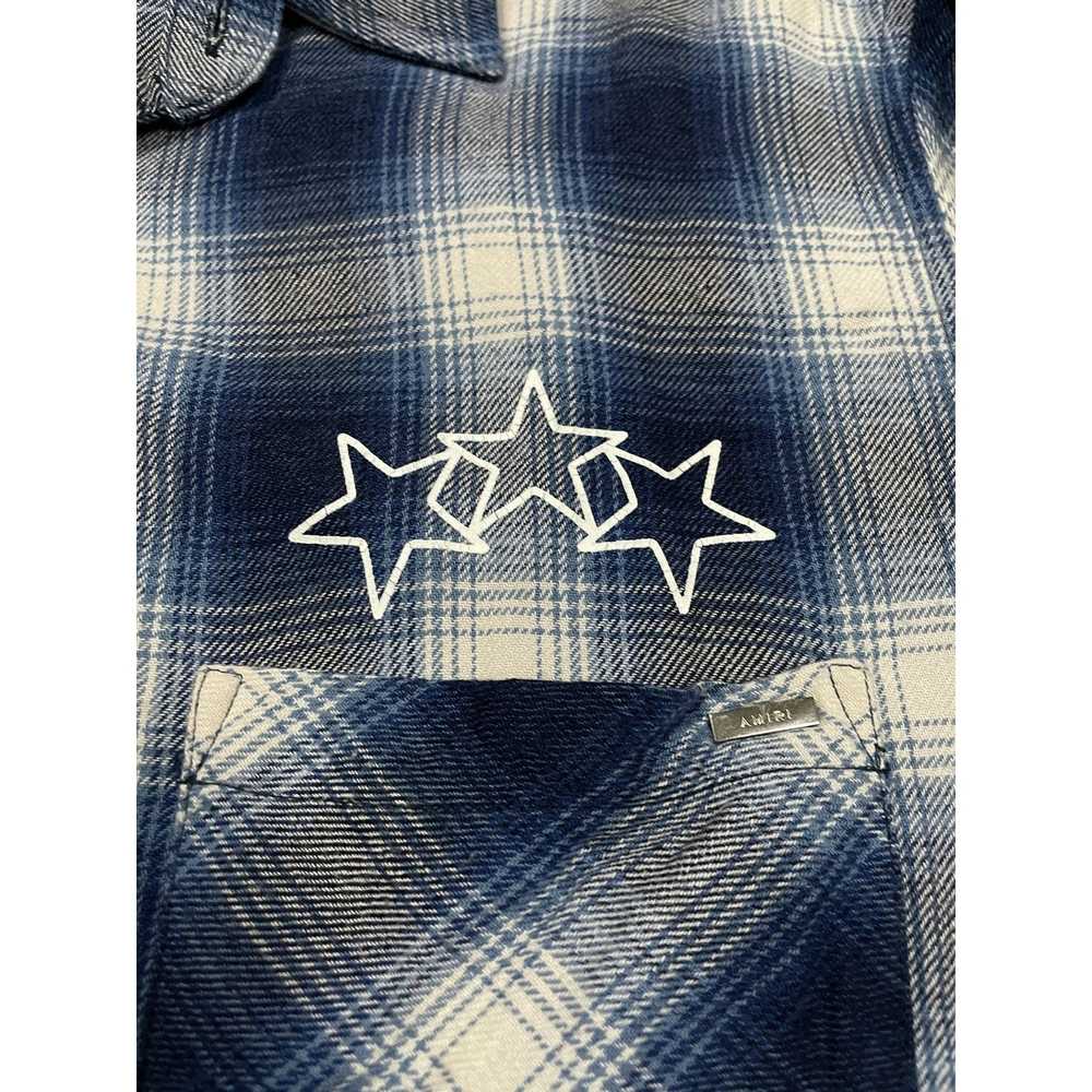 Amiri Amiri Three Star Flannel Blue Large Used - image 4