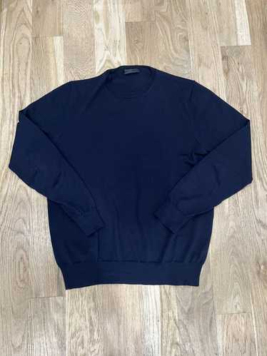 Prada Prada Merino Wool Navy Sweater