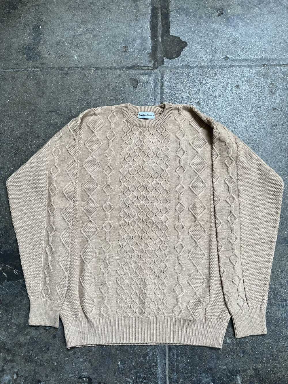 Streetwear × Vintage Cable Knit Sweater - image 1