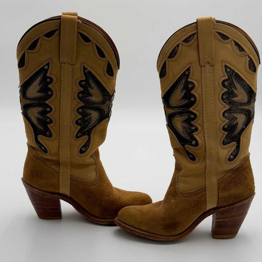 Vintage Miss Capezio Butterfly Boots 7 M Tooled I… - image 11