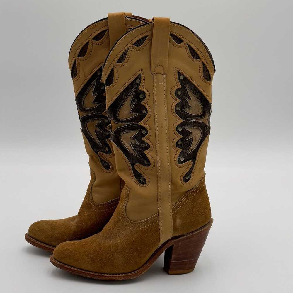 Vintage Miss Capezio Butterfly Boots 7 M Tooled I… - image 3