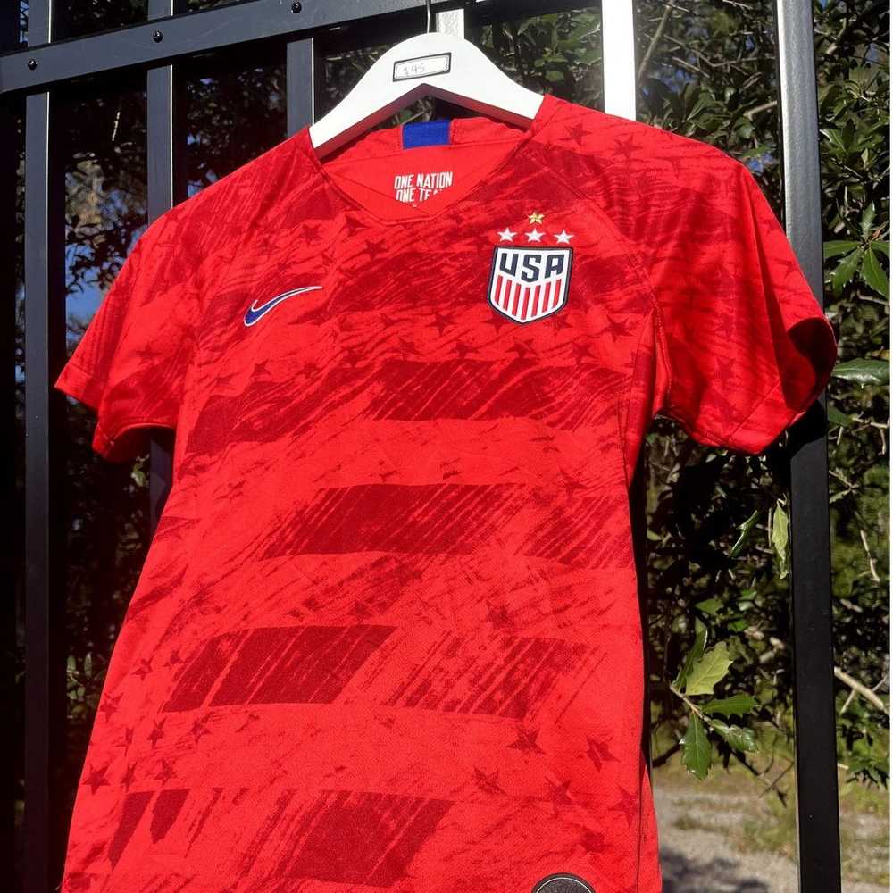 Nike USA Soccer Jersey Ladies Red Size Xs - image 2