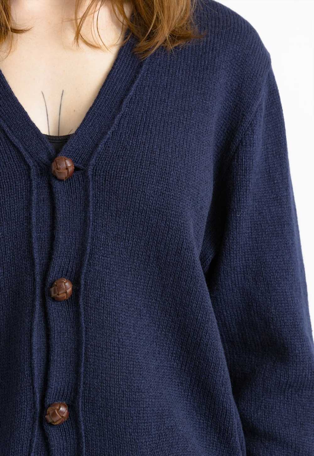 Ralph Lauren Blue Wool Long Sleeve Buttons Up Car… - image 4