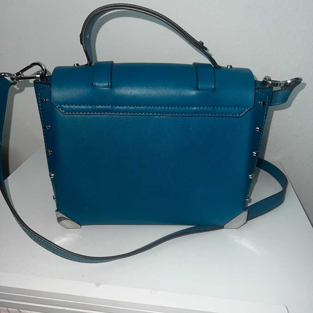 micheal kors teal signature crossbody purses - image 2