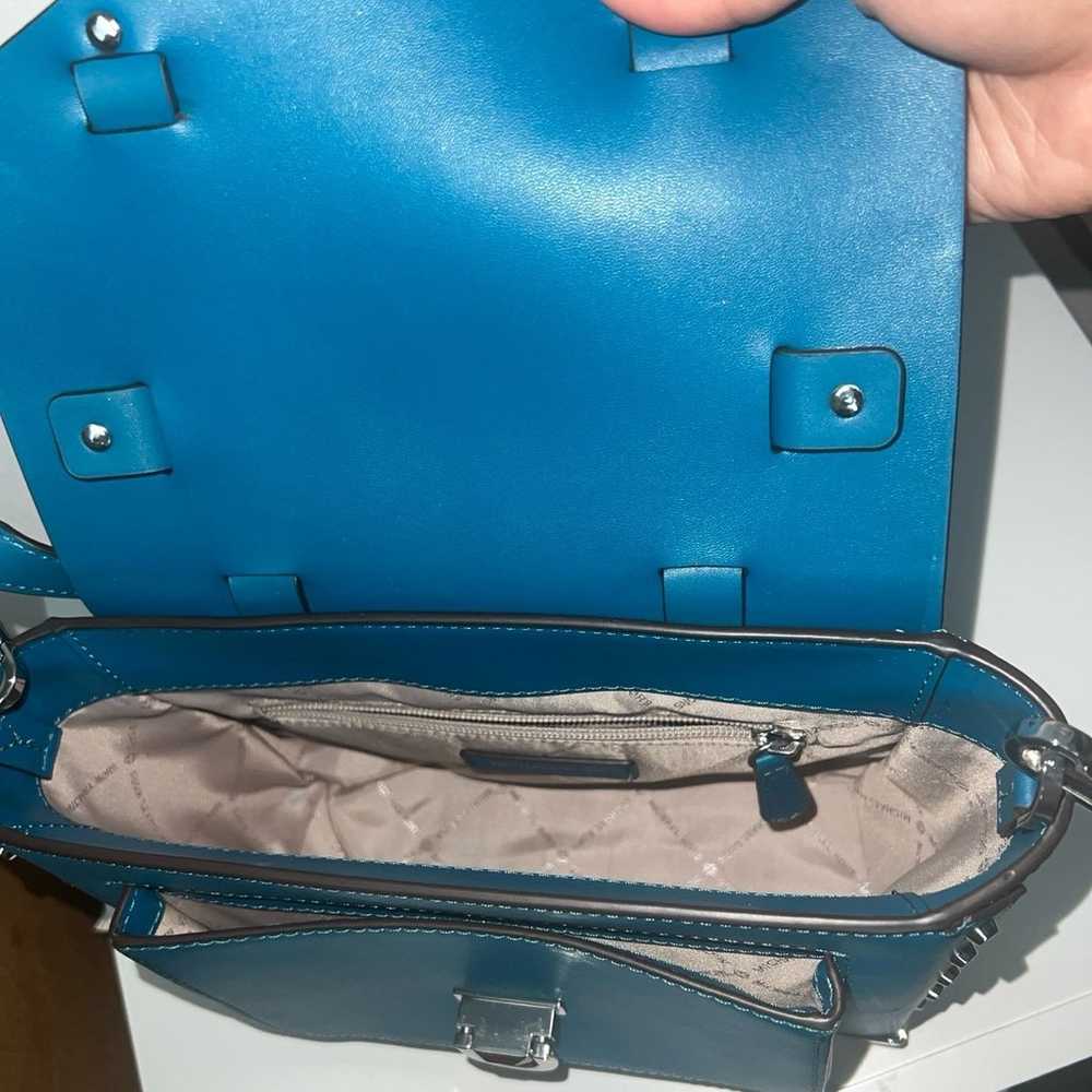 micheal kors teal signature crossbody purses - image 4