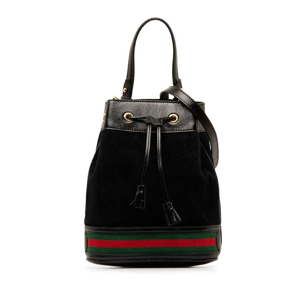 Gucci Gucci Small Suede Ophidia Bucket Bag Black - image 1