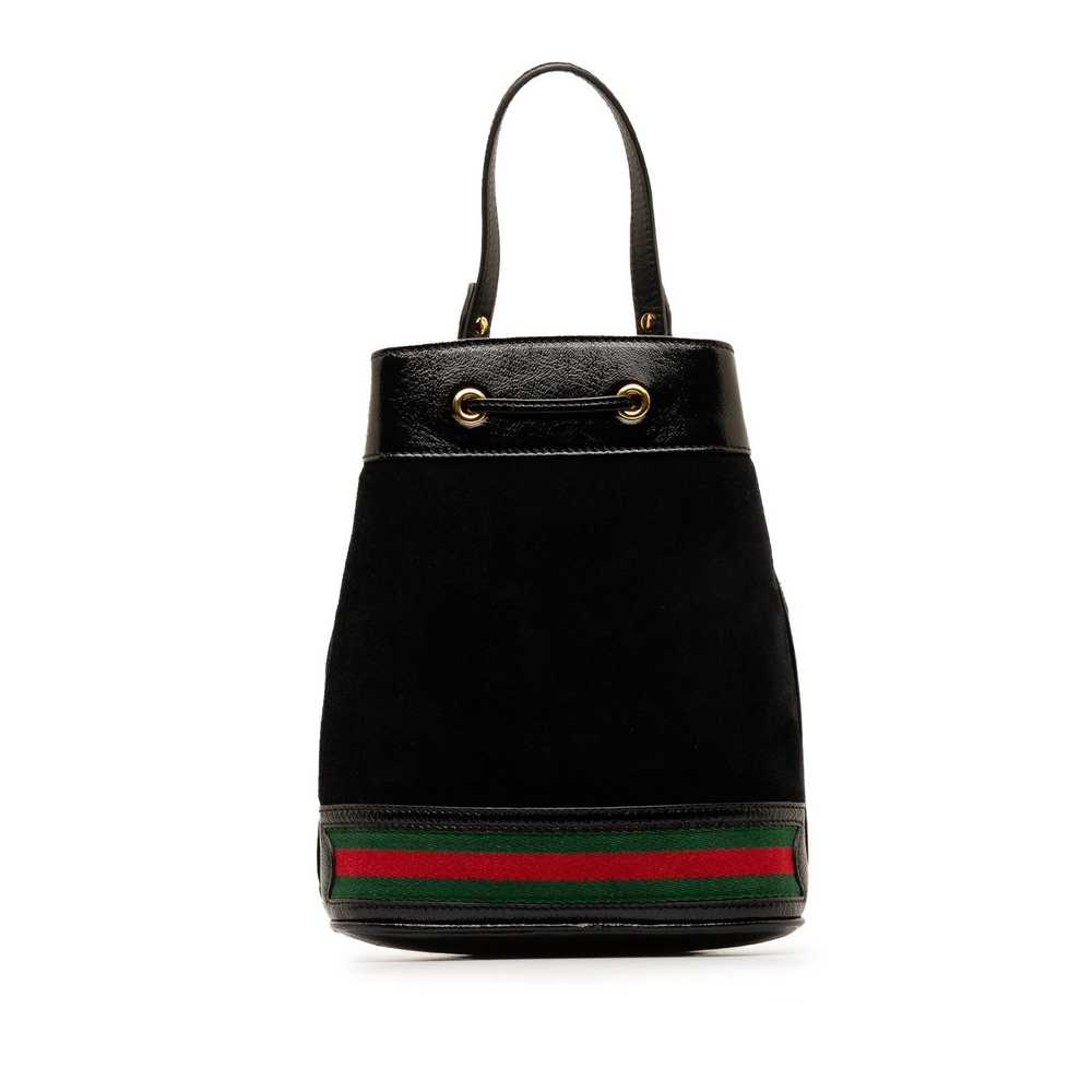 Gucci Gucci Small Suede Ophidia Bucket Bag Black - image 3