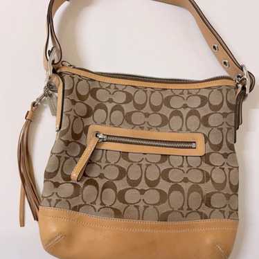 Coach khaki signature leather slim bag - image 1