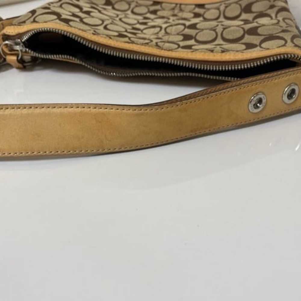 Coach khaki signature leather slim bag - image 3