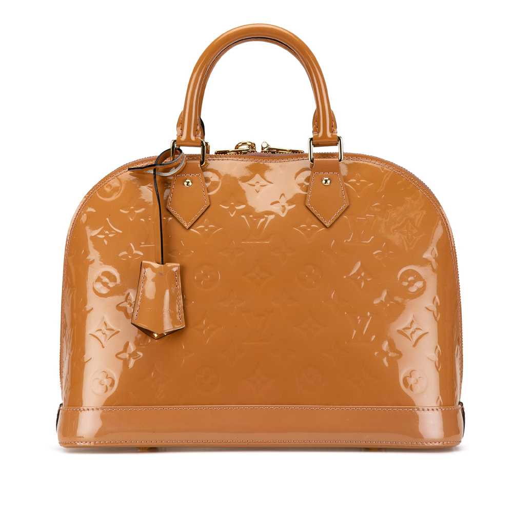 Tan Louis Vuitton Monogram Vernis Alma PM Satchel - image 1