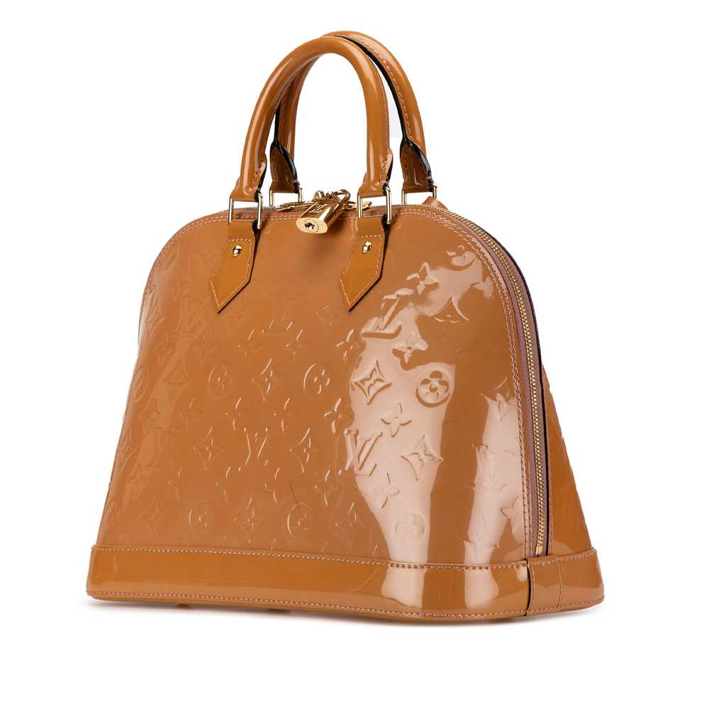 Tan Louis Vuitton Monogram Vernis Alma PM Satchel - image 2