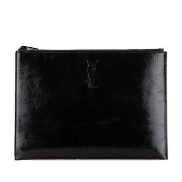 Black Saint Laurent Patent Clutch