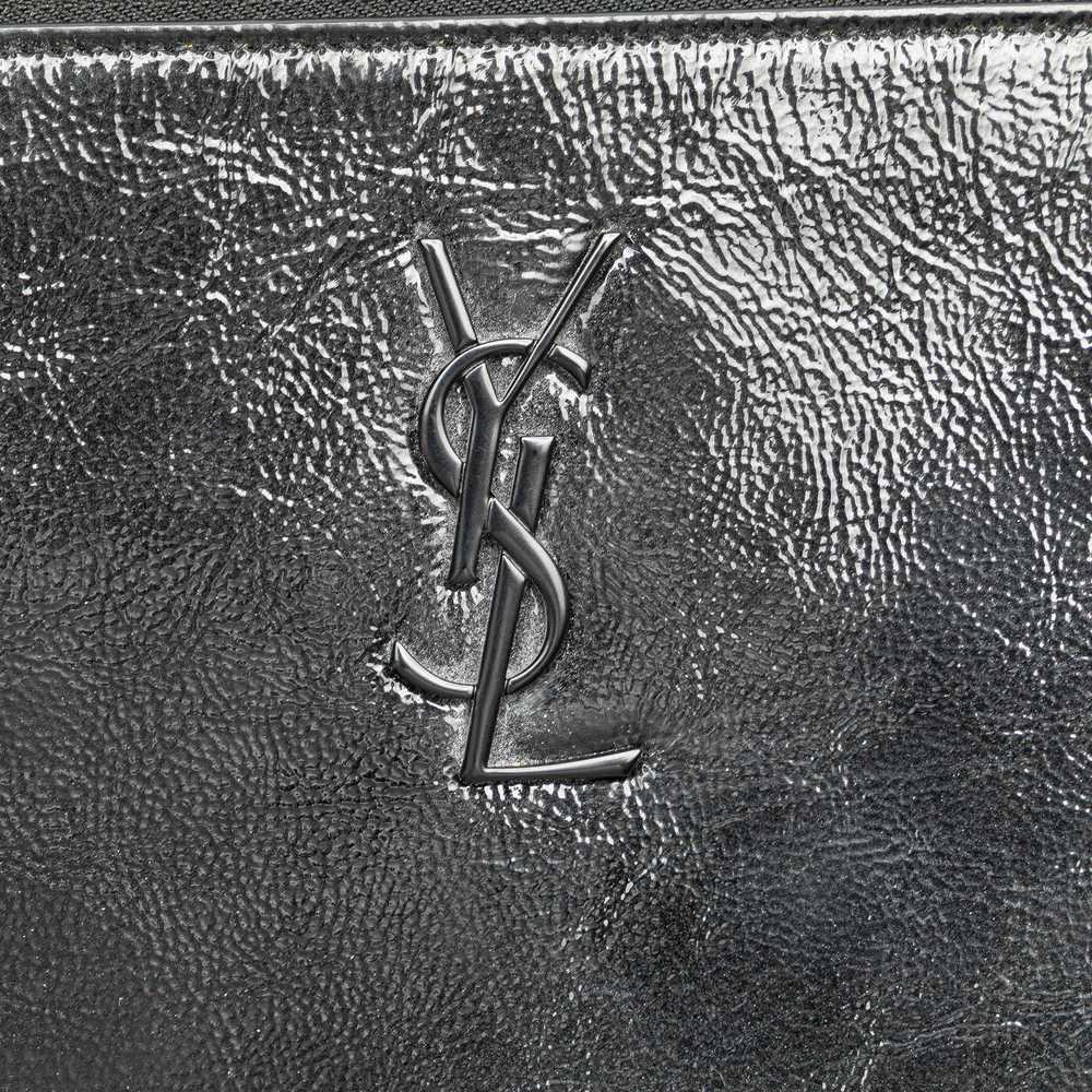 Black Saint Laurent Patent Clutch - image 7