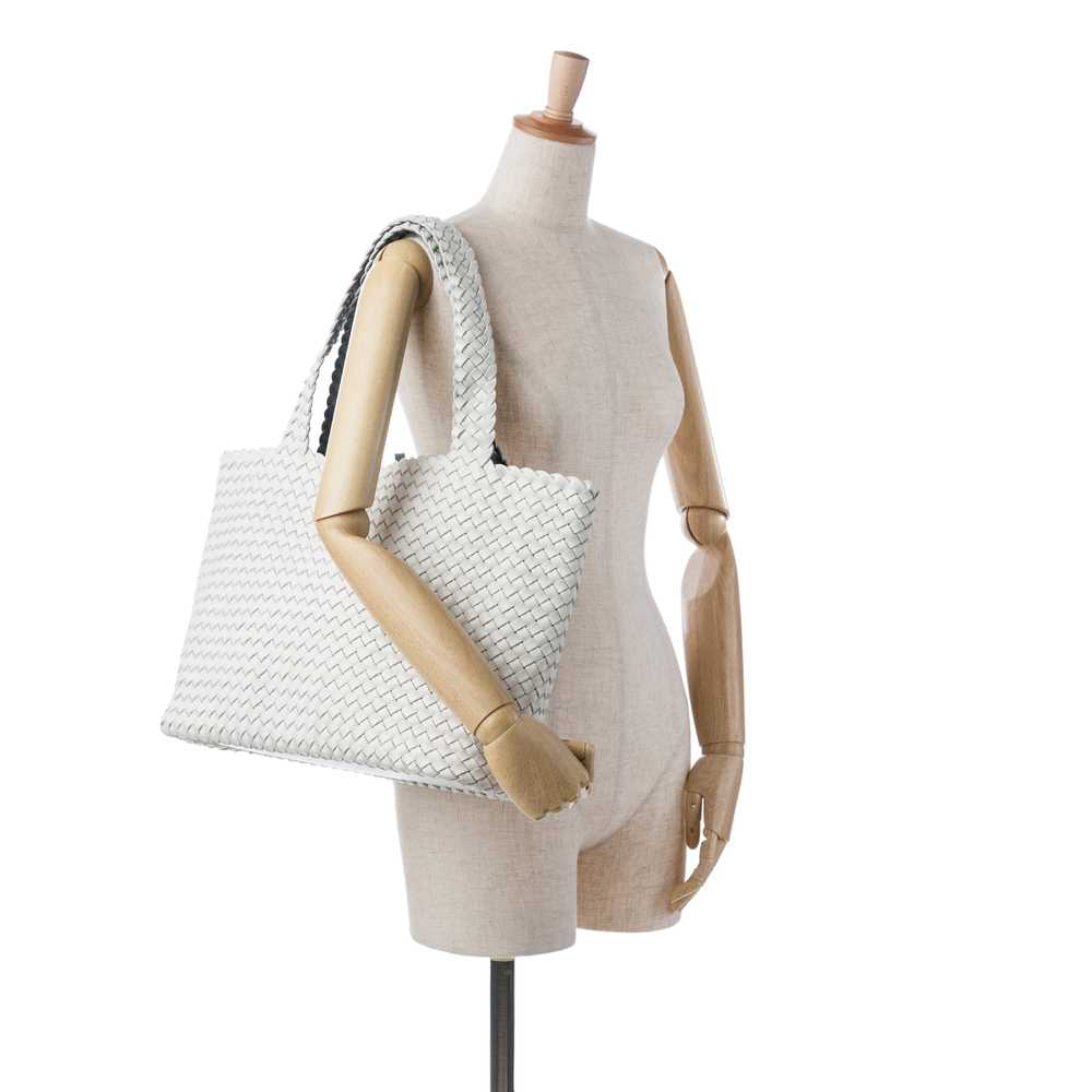 White Bottega Veneta Bicolor Intrecciato Tote - image 10