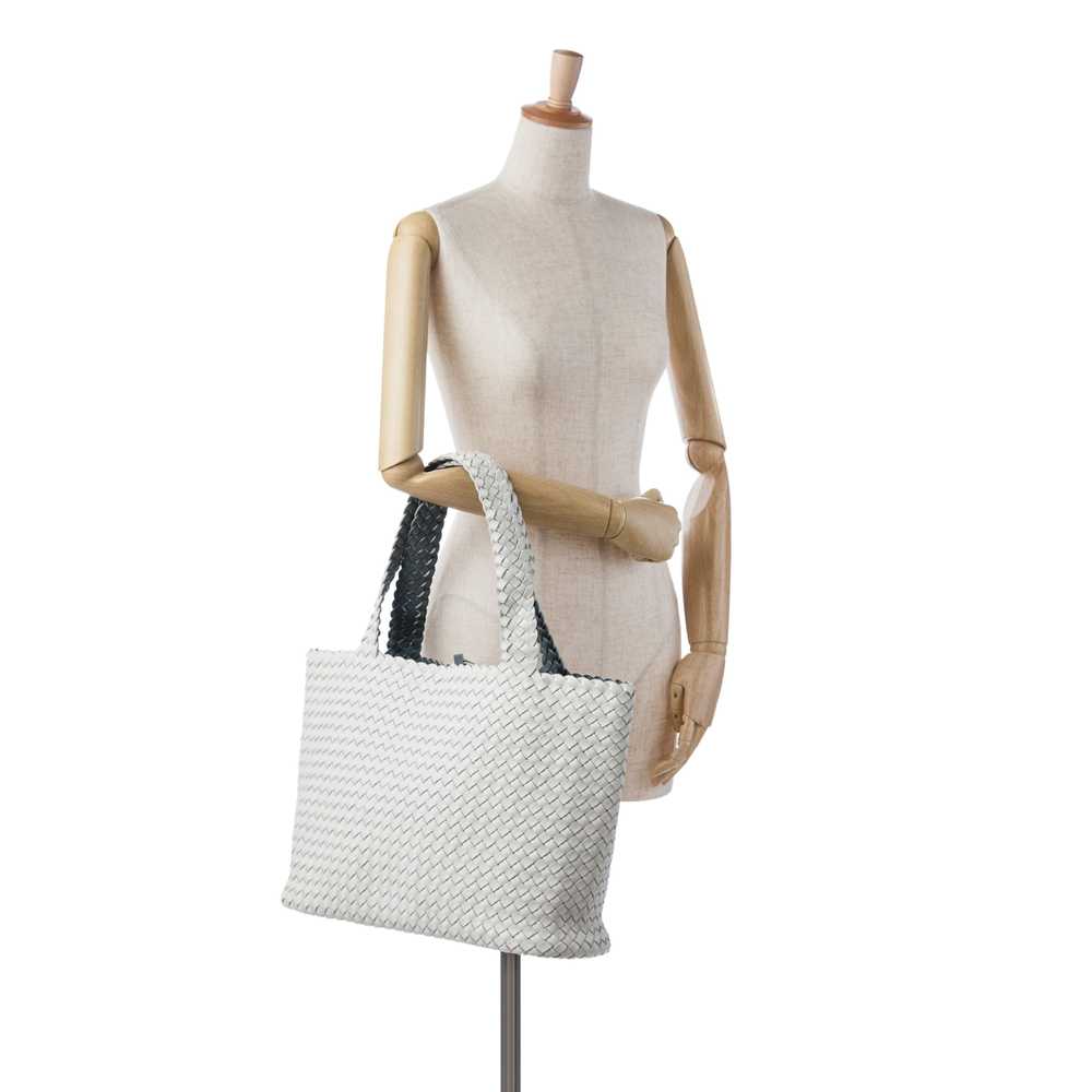 White Bottega Veneta Bicolor Intrecciato Tote - image 11