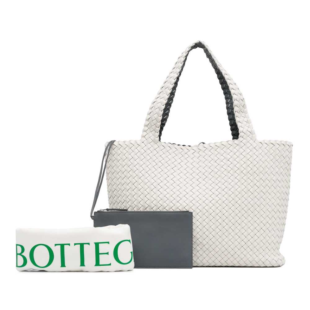 White Bottega Veneta Bicolor Intrecciato Tote - image 12