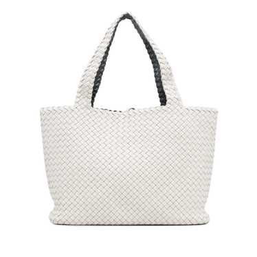 White Bottega Veneta Bicolor Intrecciato Tote - image 1