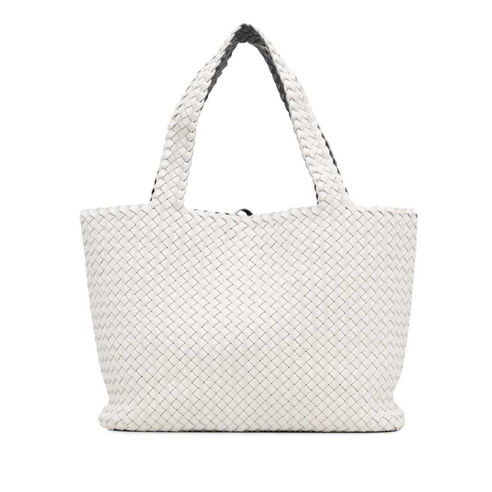 White Bottega Veneta Bicolor Intrecciato Tote - image 3