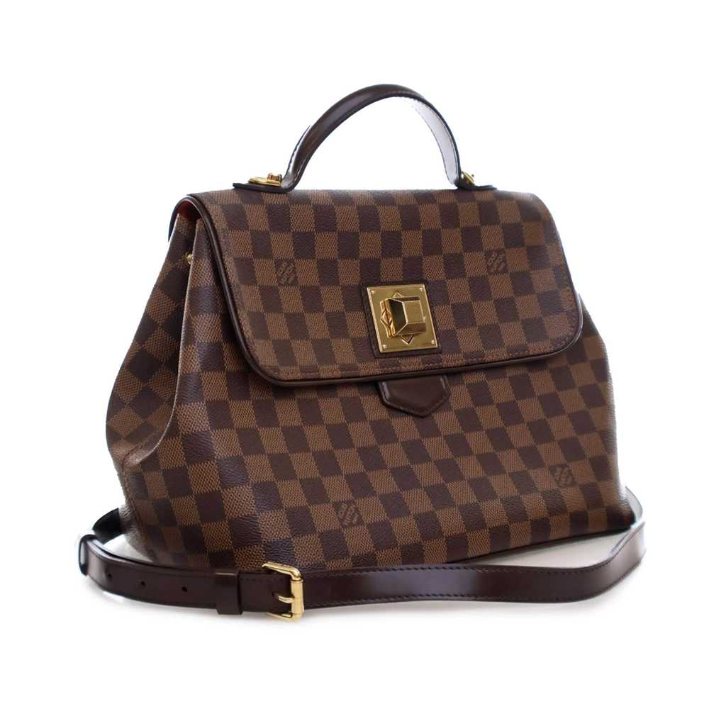 Brown Louis Vuitton Damier Ebene Bergamo MM Satch… - image 2