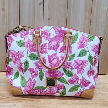 Dooney & Bourke Pink Bougainvillea Floral Satchel - image 1