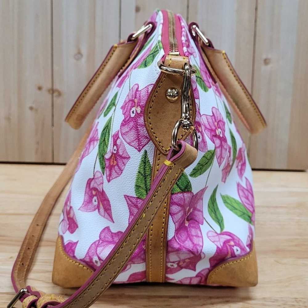 Dooney & Bourke Pink Bougainvillea Floral Satchel - image 4