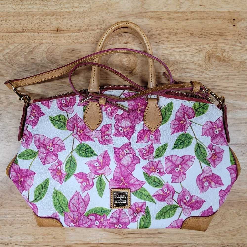 Dooney & Bourke Pink Bougainvillea Floral Satchel - image 6