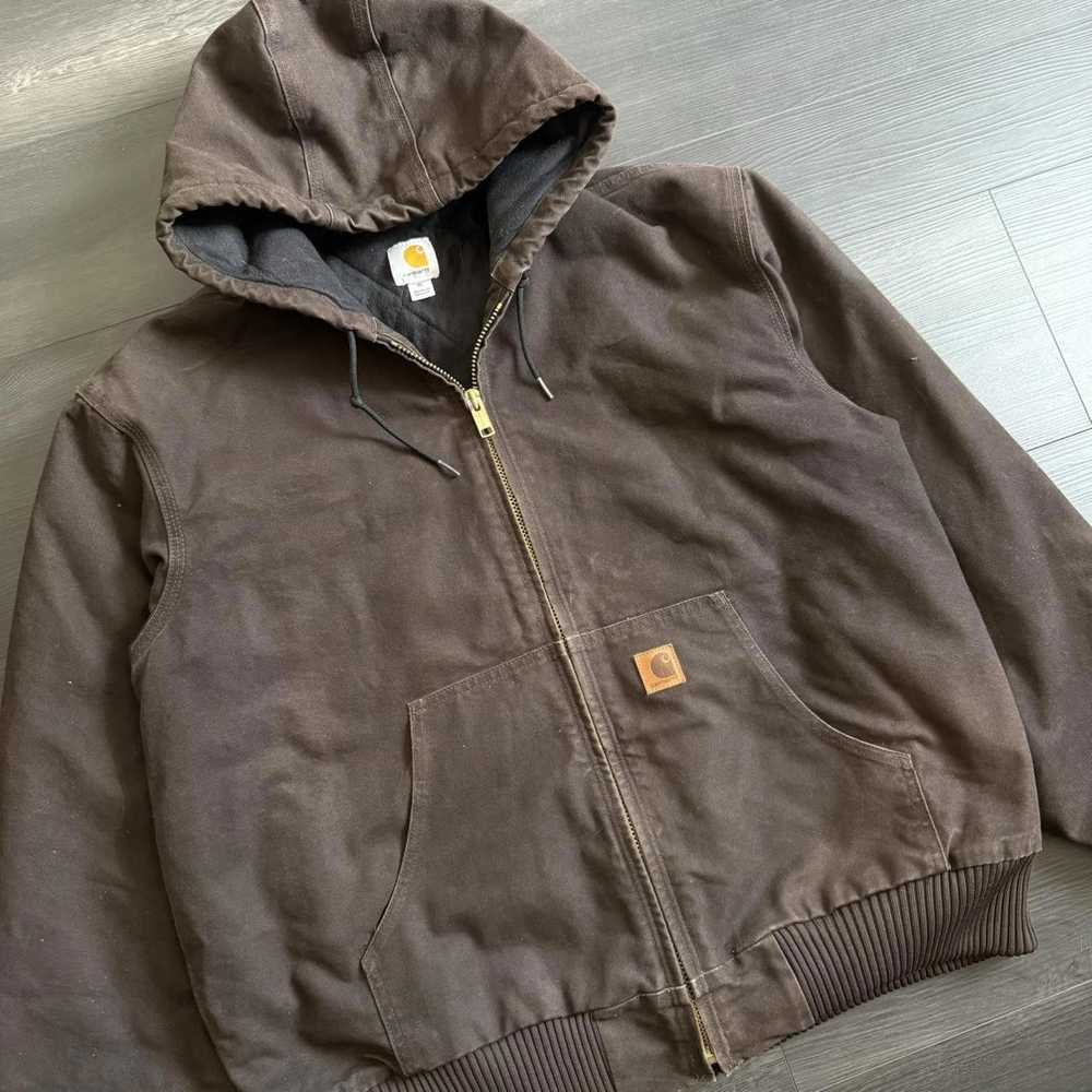 Carhartt × Streetwear × Vintage Carhartt Brown Zi… - image 3