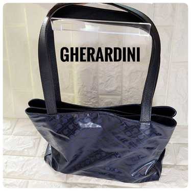 (Good product) GHERARDINI Tote Bag Navy Blue Soft… - image 1