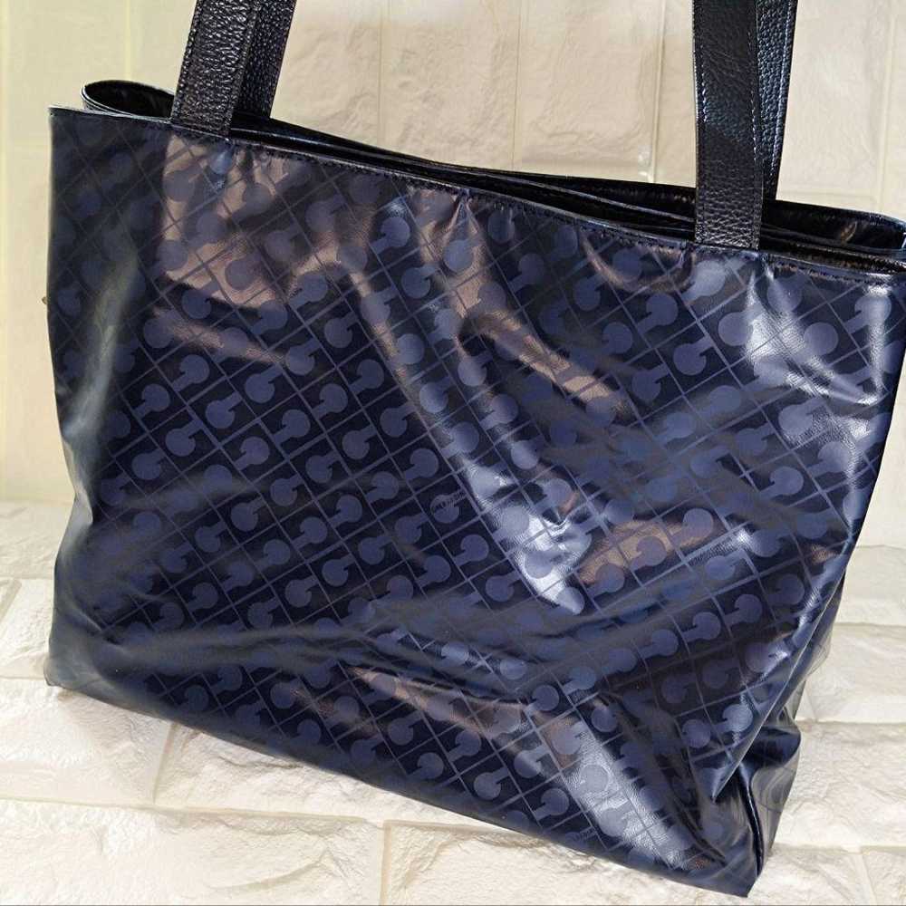 (Good product) GHERARDINI Tote Bag Navy Blue Soft… - image 2