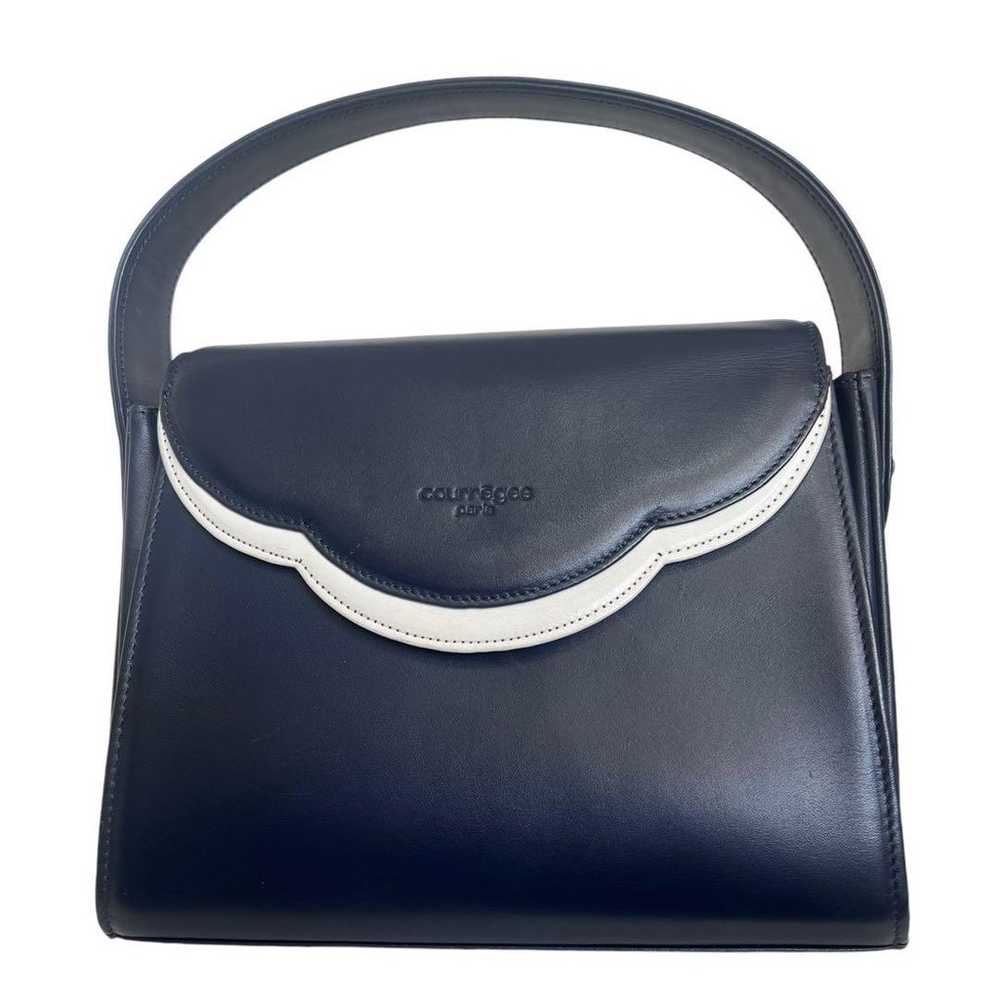 Excellent Condition Celine Handbag Leather Navy W… - image 2