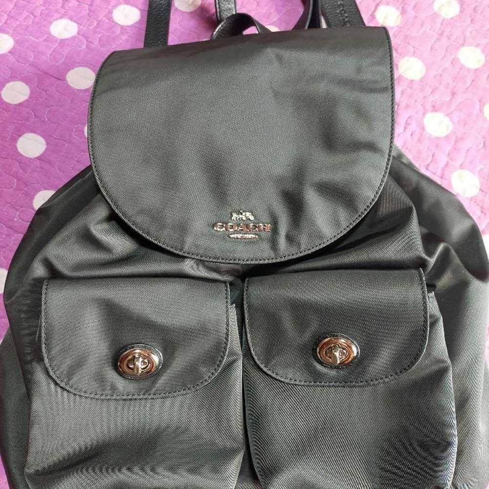 Coach Nylon Backpack Bag for Women and Men in Exc… - image 1