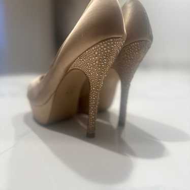 Y2K vintage Steve Madden nude champagne crystal h… - image 1