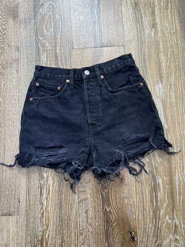 RE/DONE Re/done distressed denim shorts