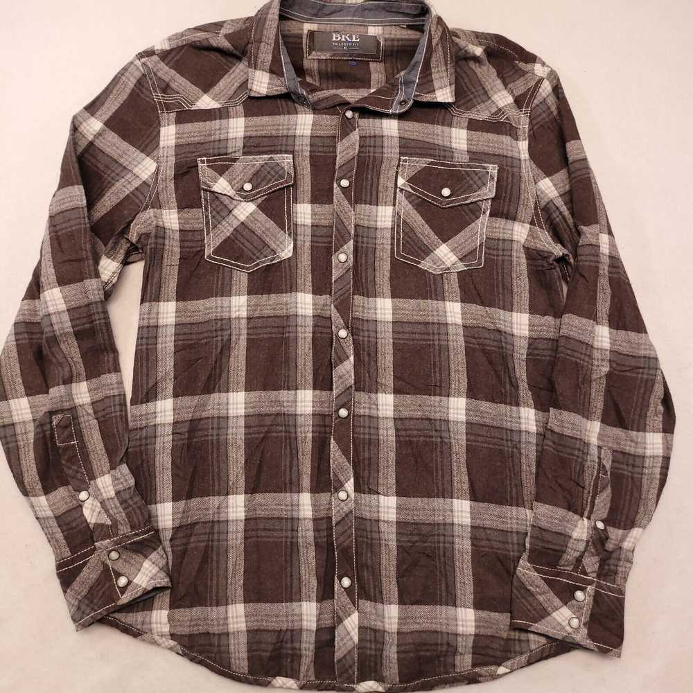 Bke BKE Tartan Flannel Casual Button Up Shirt Men… - image 2