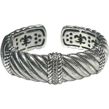 Estate Judith Ripka Heavy Sterling Silver Bracelet