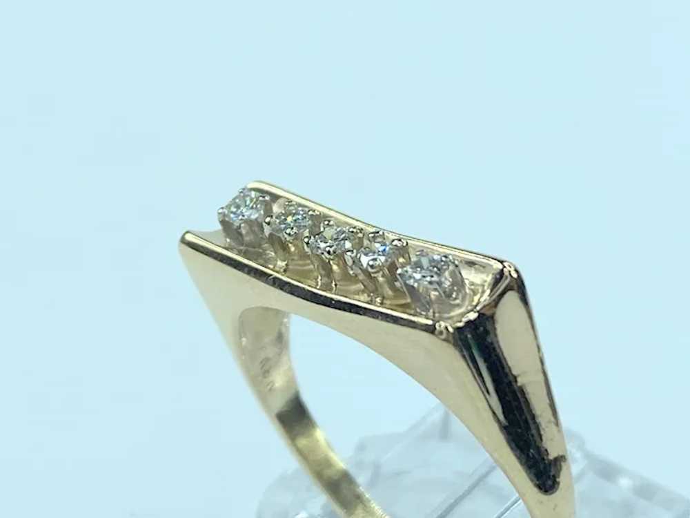 14K yellow gold 0.3ct G/VS2 round brilliant diamo… - image 4