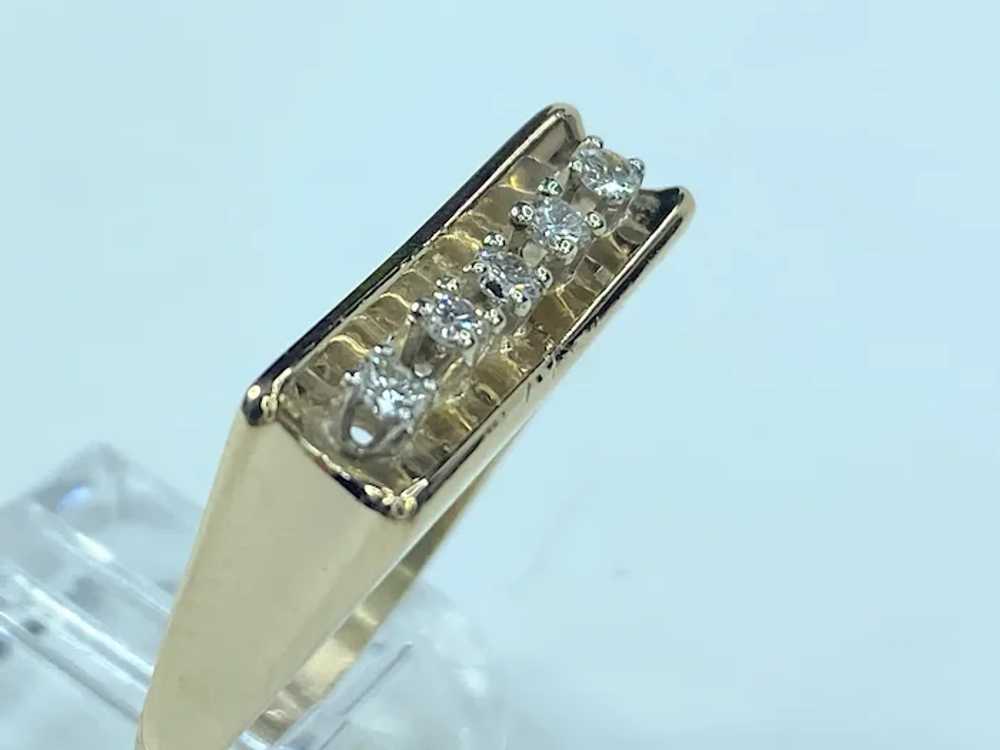 14K yellow gold 0.3ct G/VS2 round brilliant diamo… - image 7