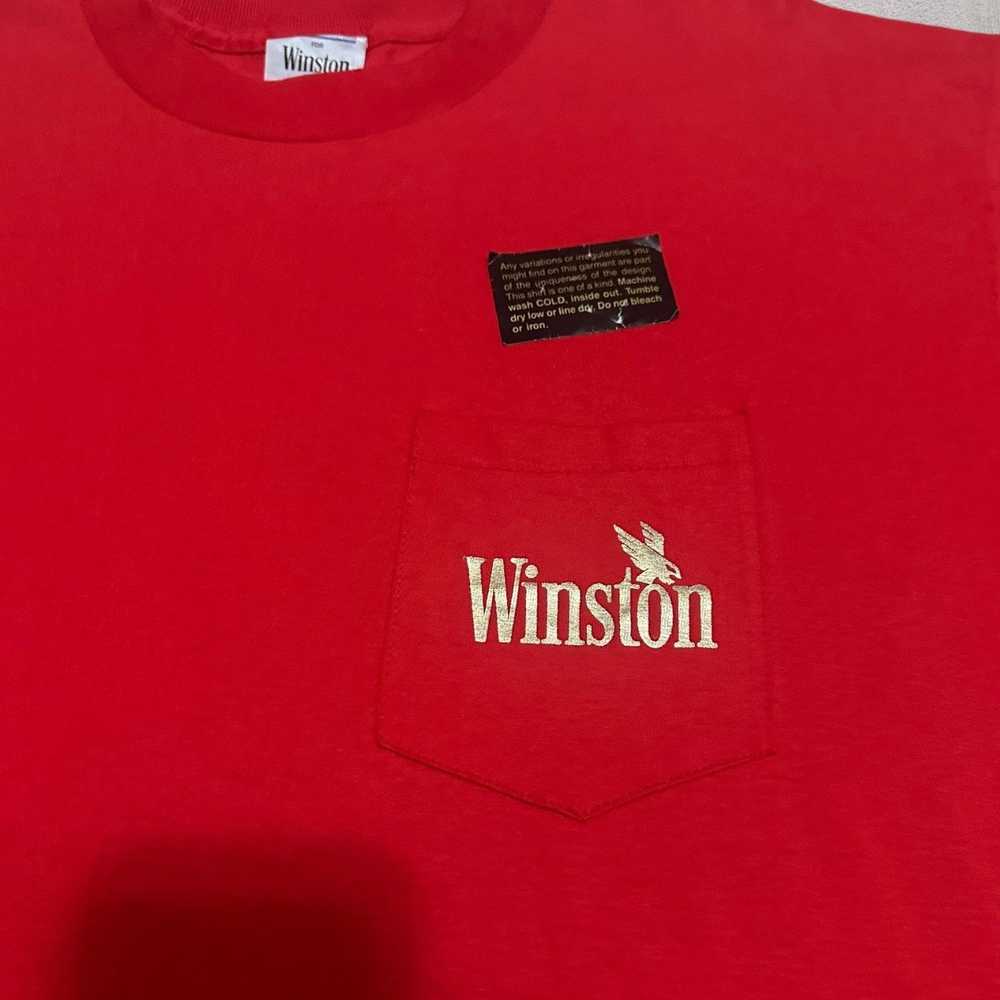 Other Winston cigarettes red shirt with sticker s… - image 3