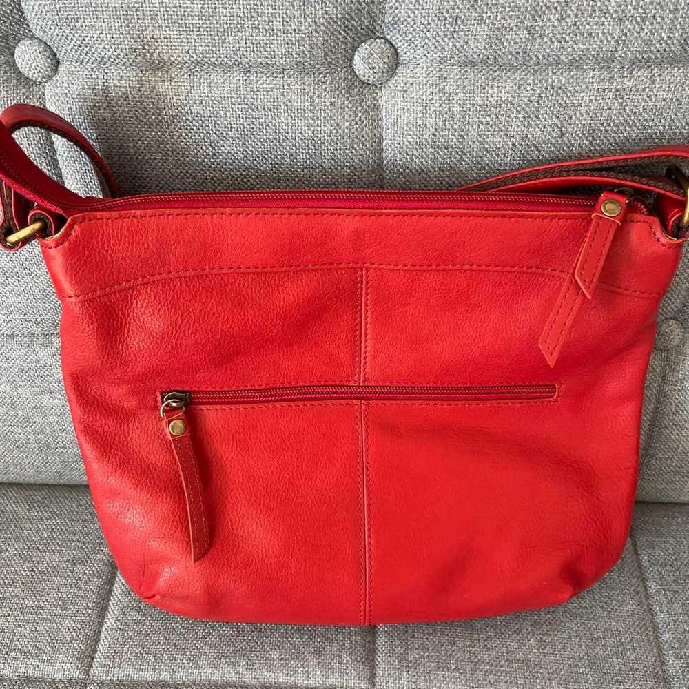 Dakota Red Leather Shoulder Bag - image 2