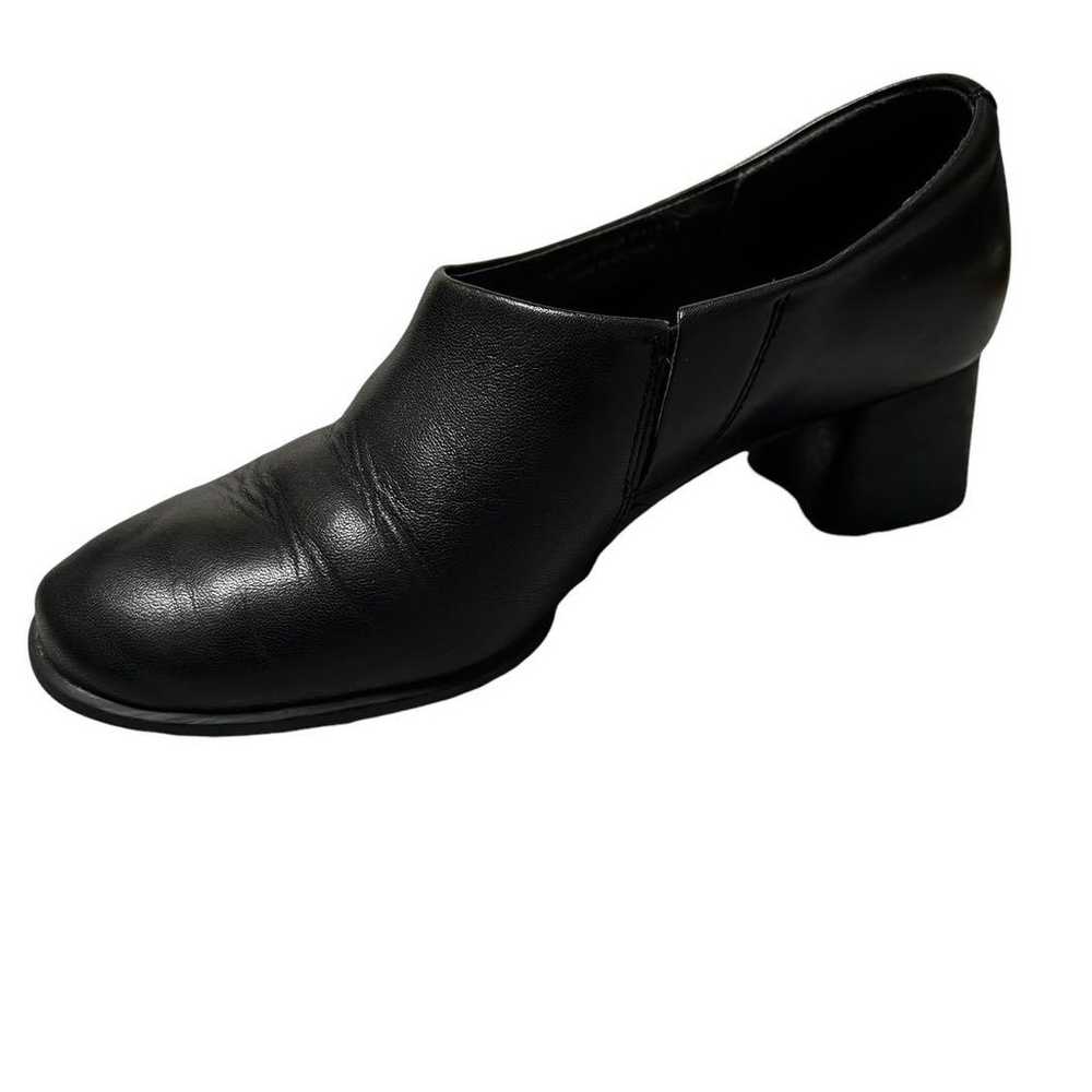 Campbell Leather Chunky Heel Pumps Katie Black 22… - image 7