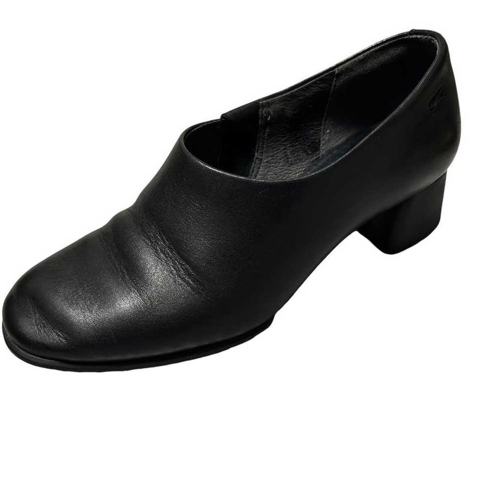 Campbell Leather Chunky Heel Pumps Katie Black 22… - image 8