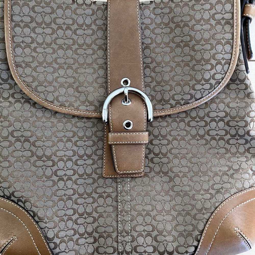 COACH Beige Shoulder Bag - image 4