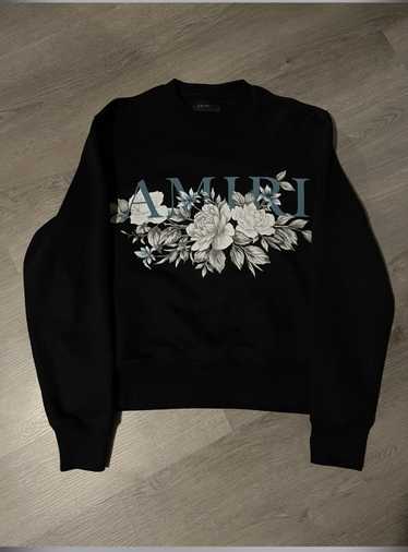 Amiri Amiri Black floral crewneck